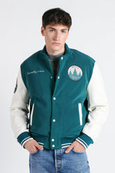 GIUBBOTTO COLLEGE IN PILE VERDE